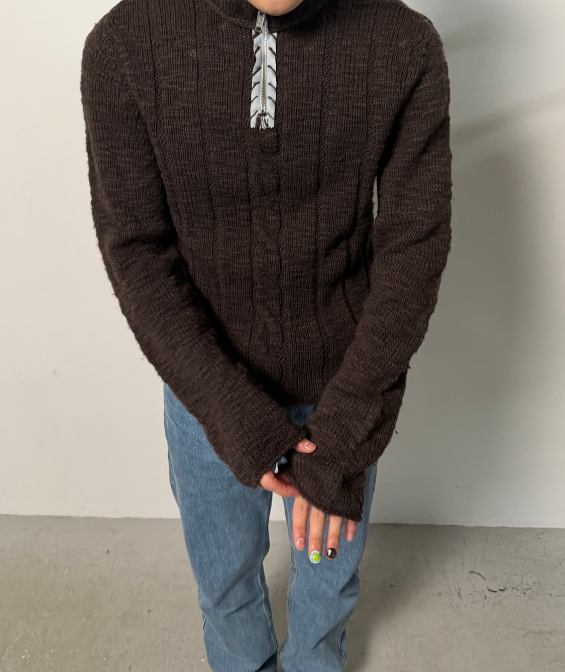 Armani jeans 90~00’s half knit 상품이미지2