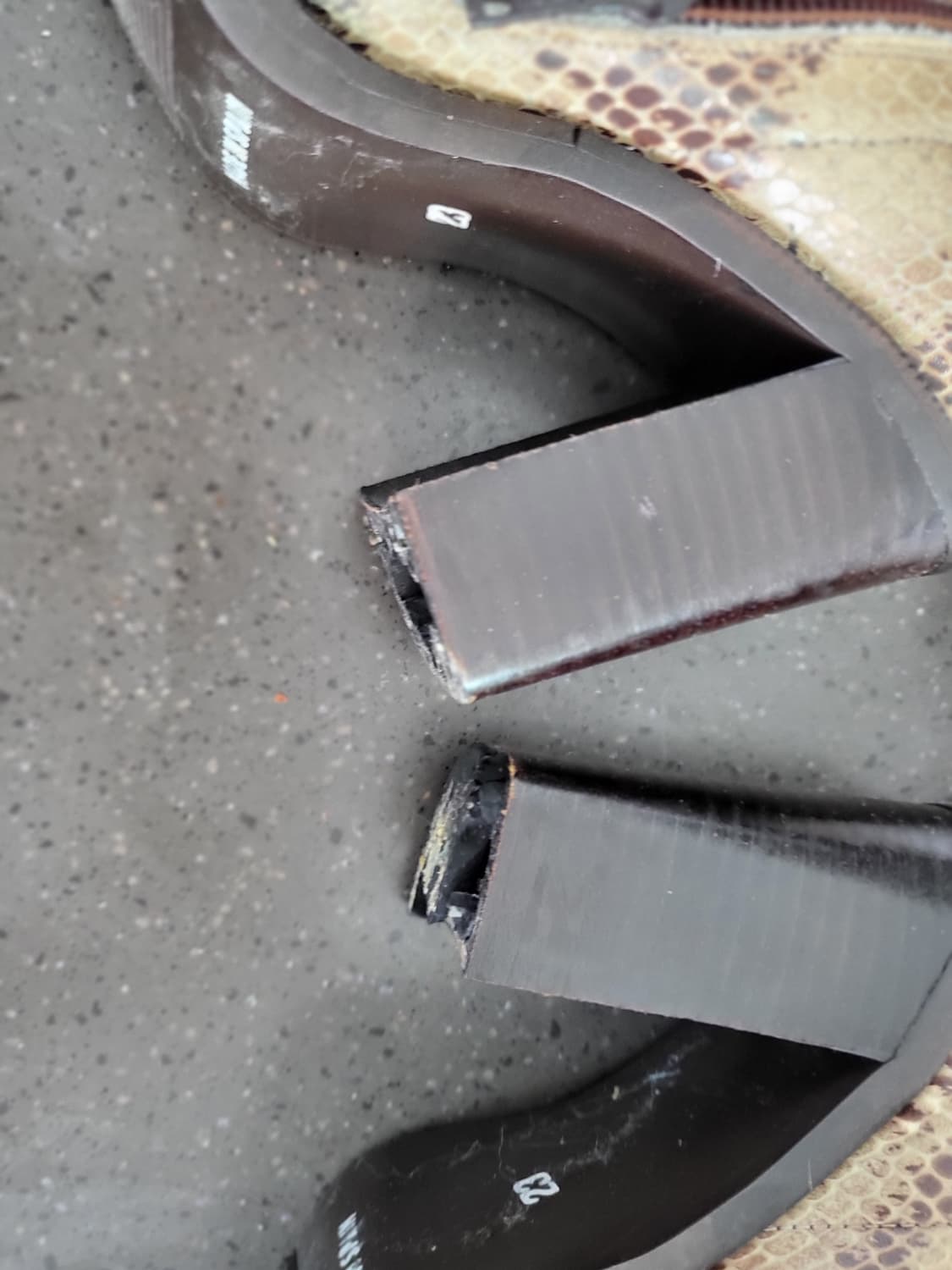 일본구매 이태리 명품브랜드 리얼뱀피 앵클 부츠 235mm 상품이미지7