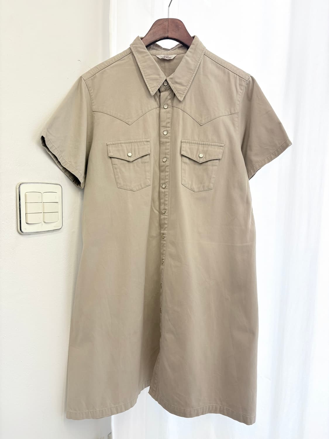 베이지 웨스턴 셔츠 원피스  JPN 상품이미지1