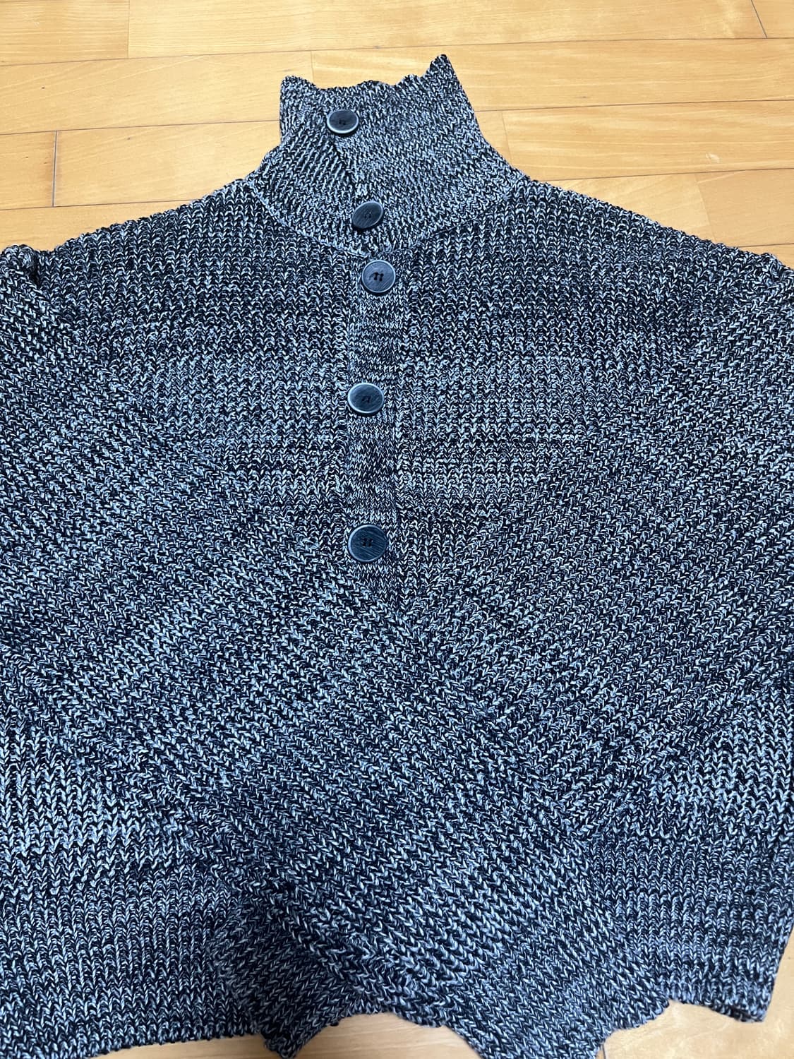 노이아고 하이넥 믹스 가디건 상품이미지2