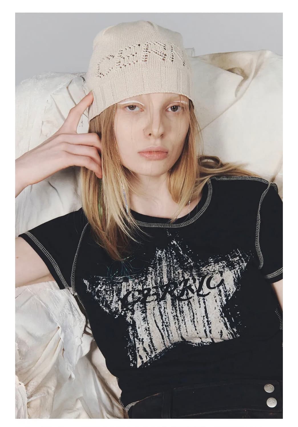 세릭) LOGO RIBBED BEANIE 비니 상품이미지5