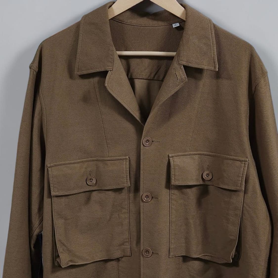 105 Uniqlo 유니클로U 르메르 자켓 카키 브라운 루즈핏 상품이미지2