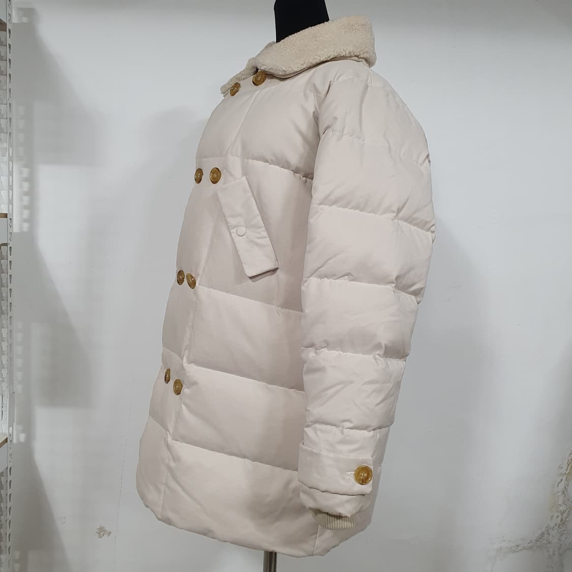 모리걸 양털 뽀글이 넥 다운 하프 패딩 점퍼 상품이미지3