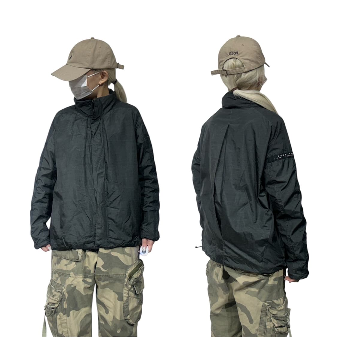 아디다스 차콜 오버핏 블랙 삼선 바람막이 자켓 L 상품이미지1