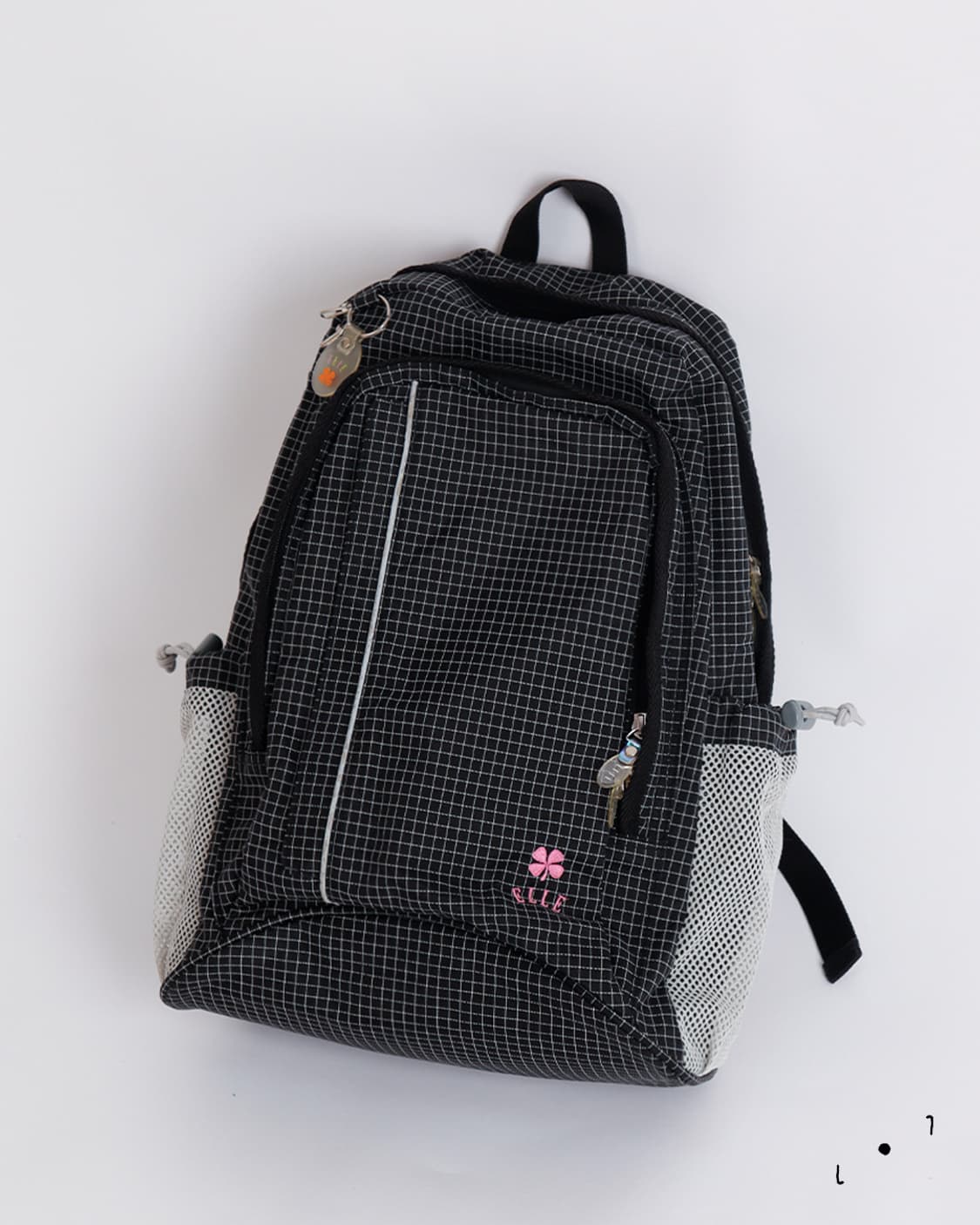 [ELLE] 그리드 패턴 데일리 백팩 상품이미지1