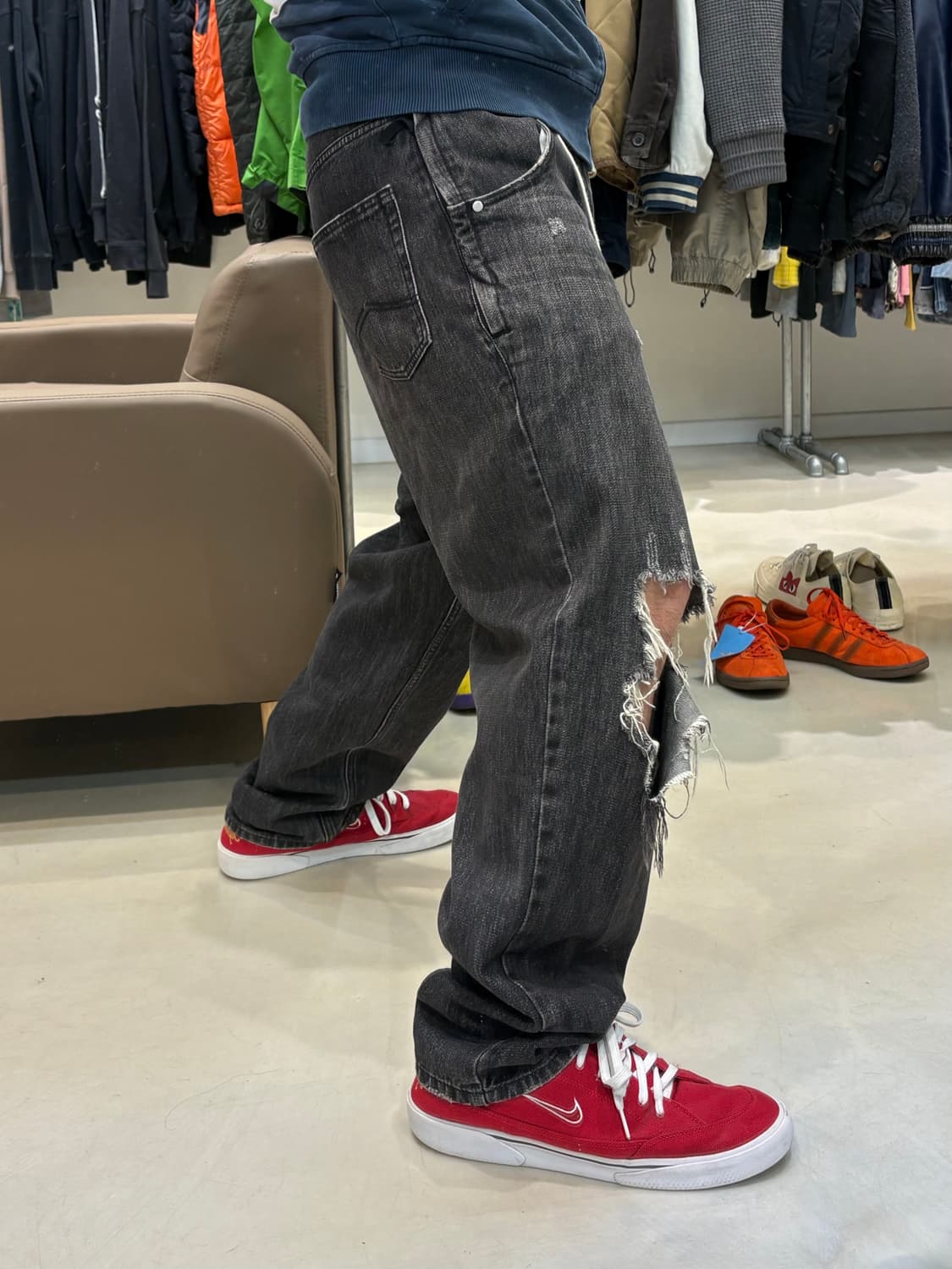 21aw 빔즈 ssz 커스드 데님팬츠 상품이미지9