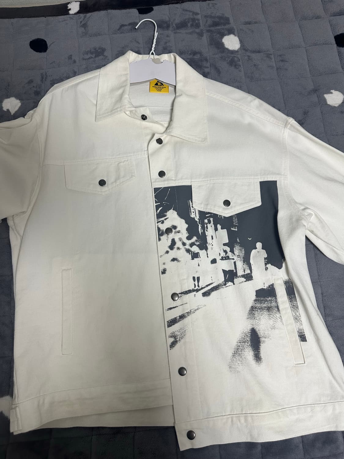 Rough printing trucker jacket 상품이미지5