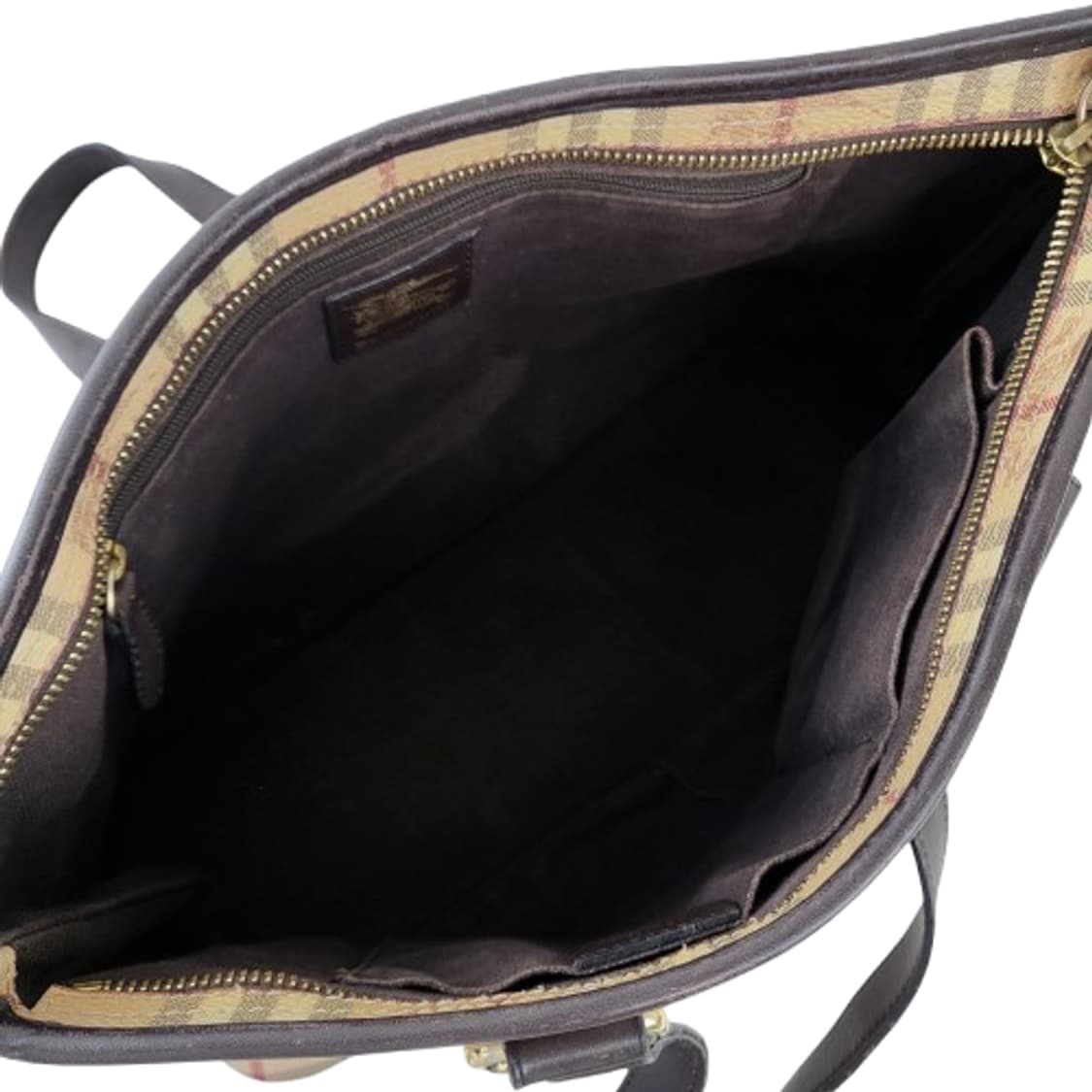 정품 버버리 헤이마켓 체크 브라운 레더 숄더백 상품이미지10