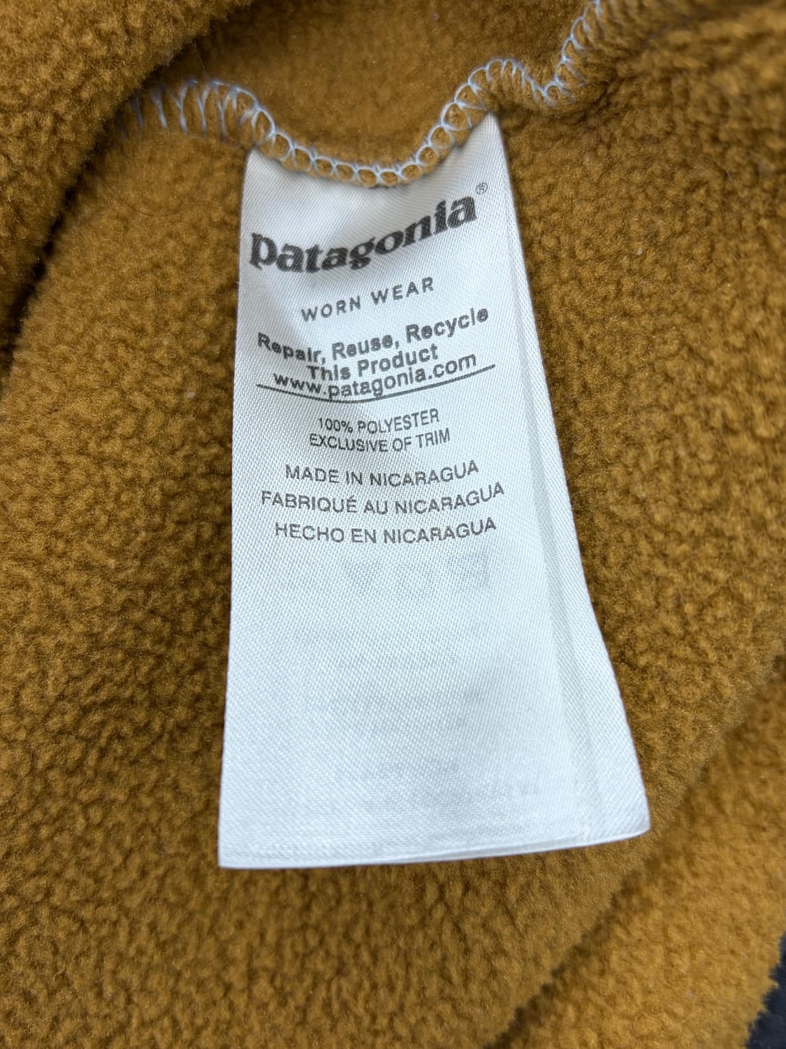 10s 파타고니아 신칠라 플리스 풀오버 블루/브라운 상품이미지8