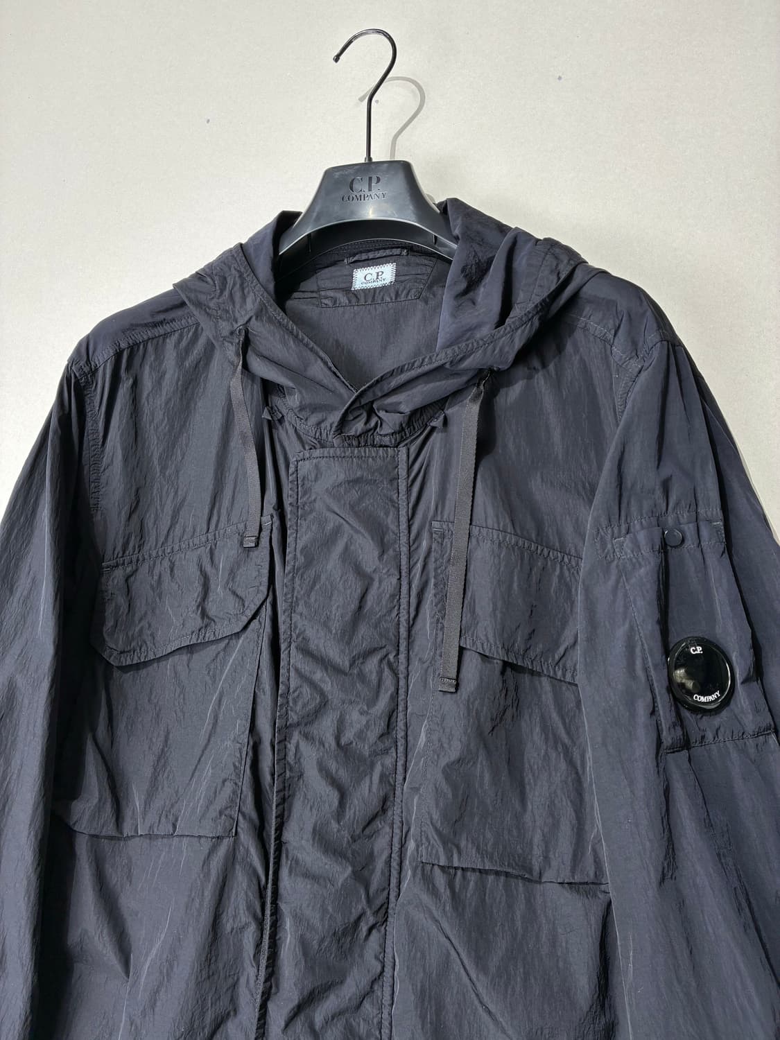 CP컴퍼니 크롬R 후드 렌즈 바람막이 자켓 네이비 L사이즈 상품이미지3