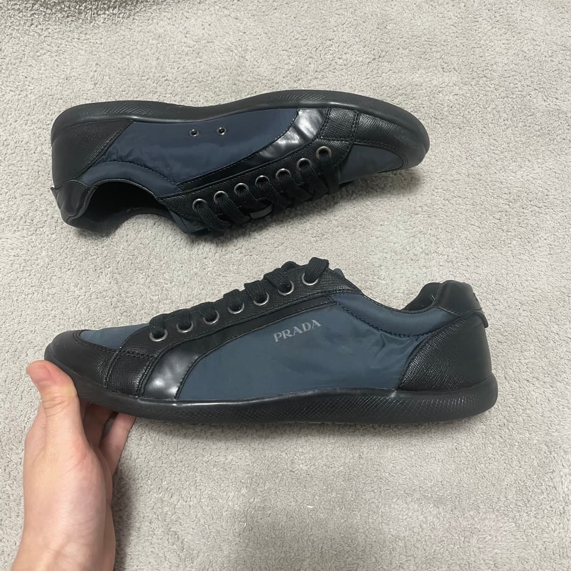 275) 프라다 스포츠 레더 나일론 트레이너 스니커즈  상품이미지1