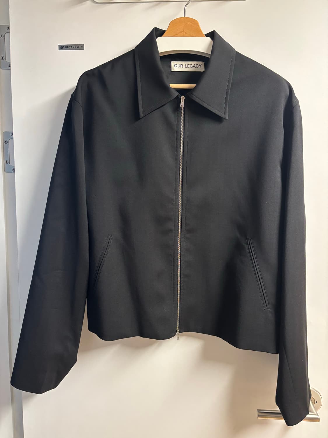 [46] 아워레거시 미니 자켓 블랙 워스티드 울 상품이미지2