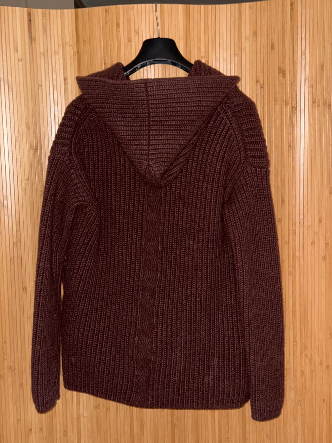 릭오웬스 Rick Owens MOODY 버진울 후드 니트 가디건 블러드  상품이미지2