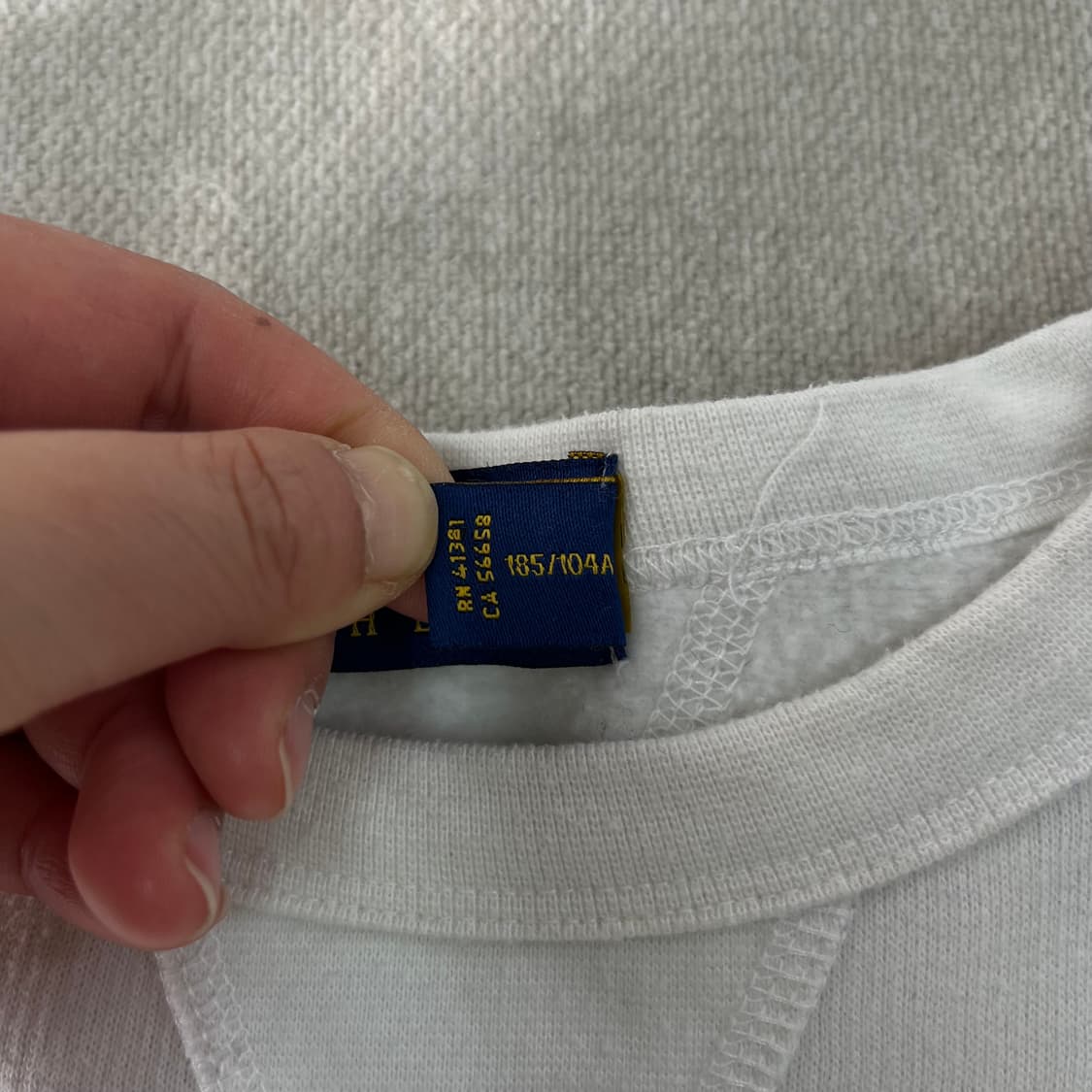 105 폴로랄프로렌 스몰포니 화이트 맨투맨  상품이미지4