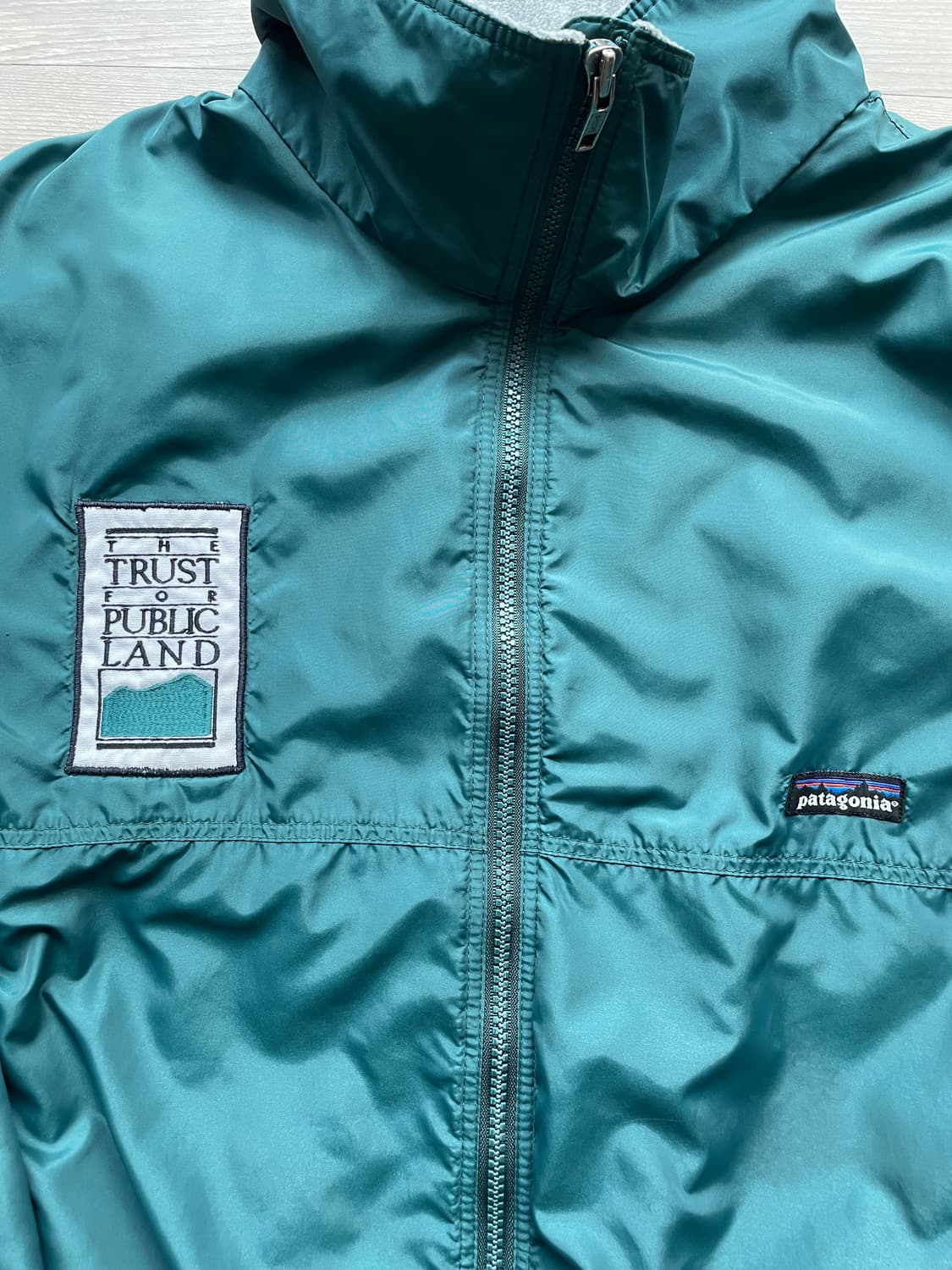 90s 파타고니아 쉘드 신칠라 봄버 자켓 눈없산 그린 rare 상품이미지4