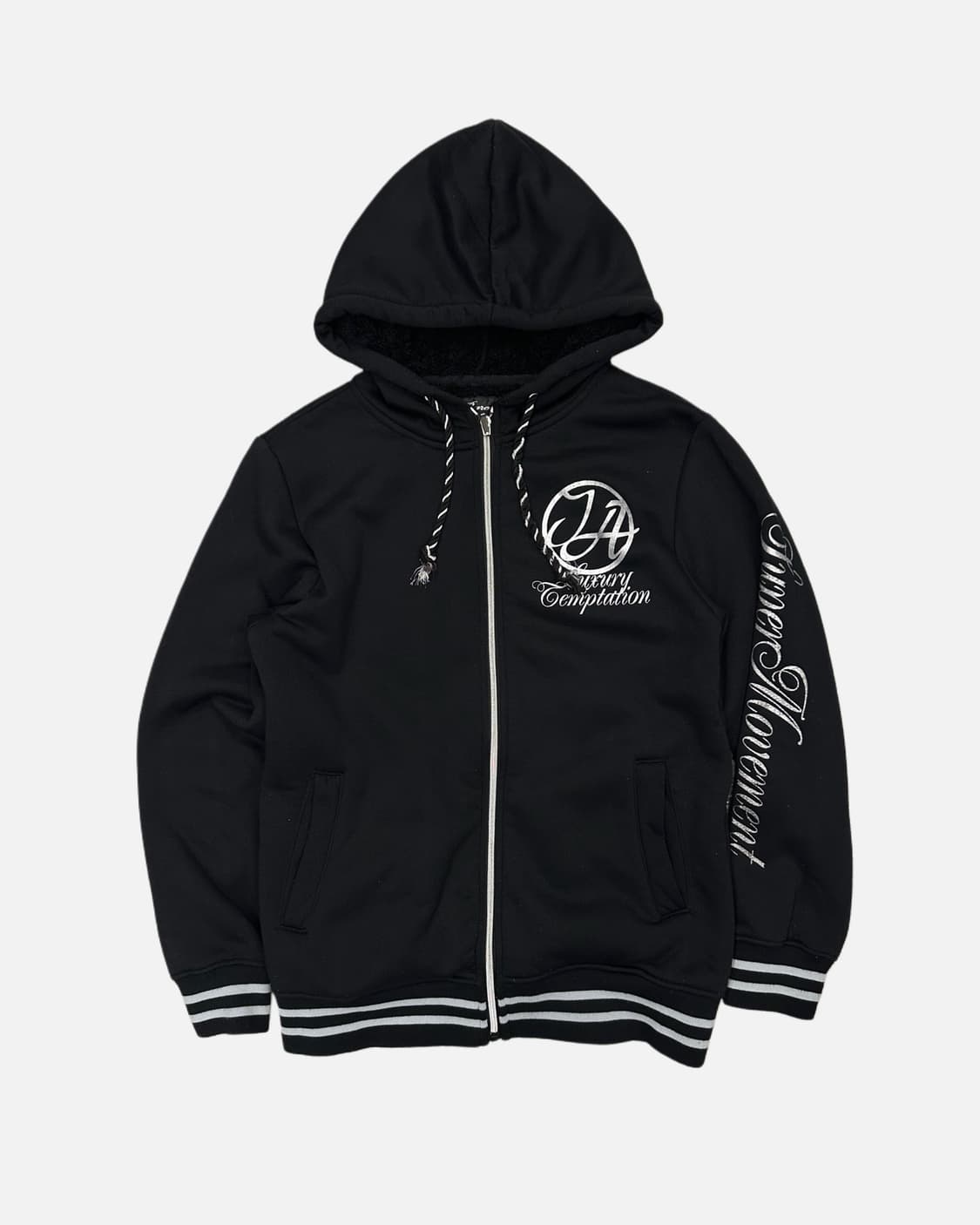 silver logo fur lining hood zip-up 상품이미지2