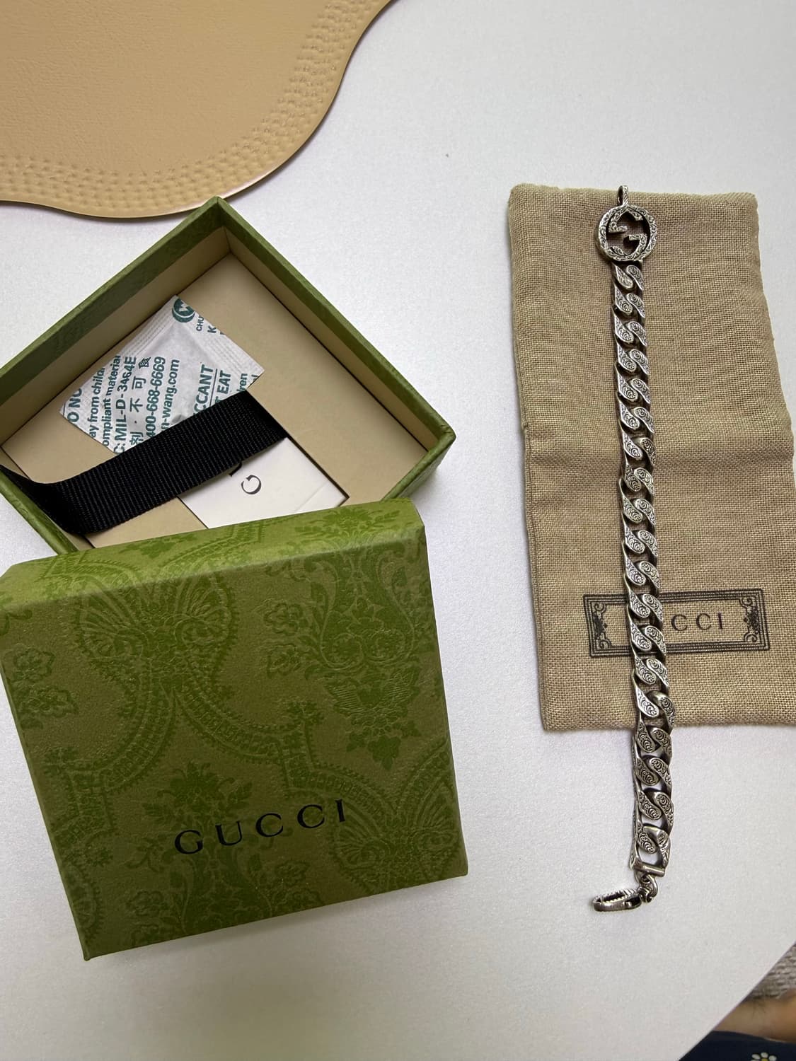 구찌 인터로킹 G 체인 팔찌 실버 20cm 상품이미지1