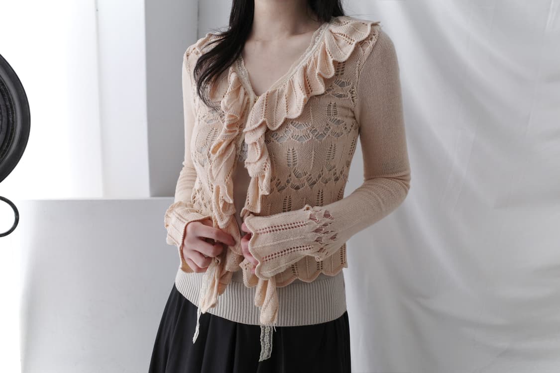 frill lace cardigun 상품이미지3