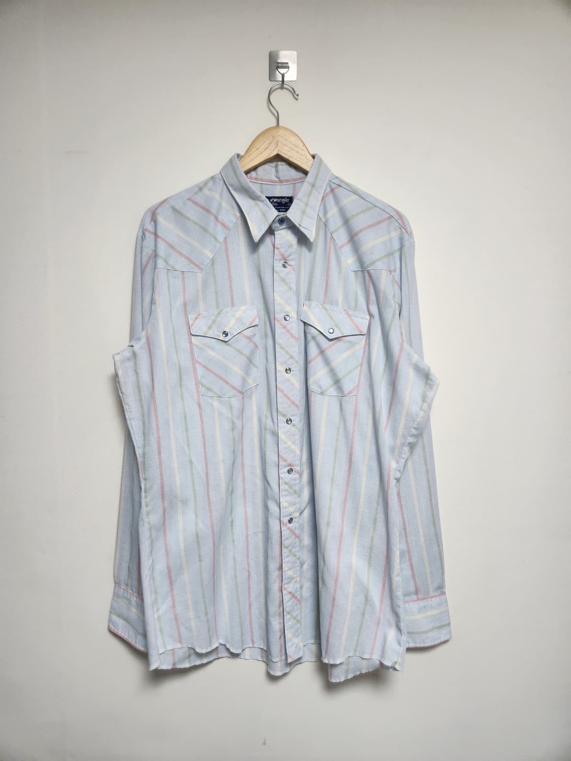 랭글러Wrangler 스트라이프 웨스턴 셔츠 XL - S188 상품이미지1