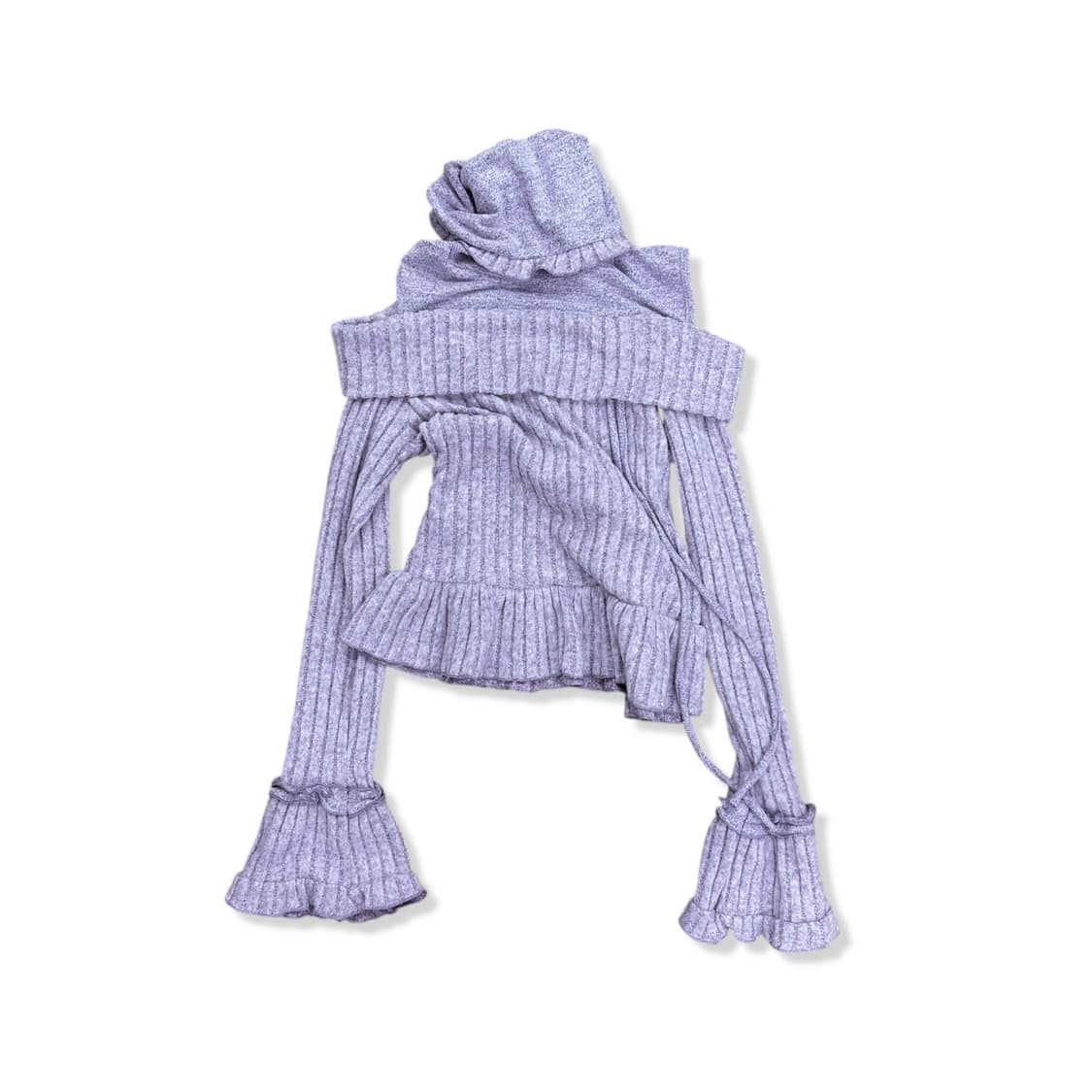 Lavender Rib off Shoulder top 상품이미지1