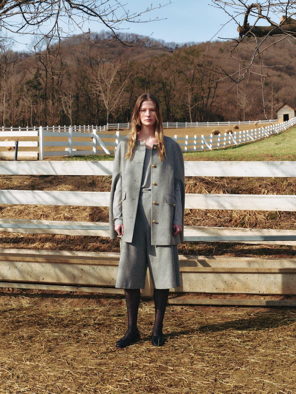 파르벵 코티지 울 케이프 상품이미지2