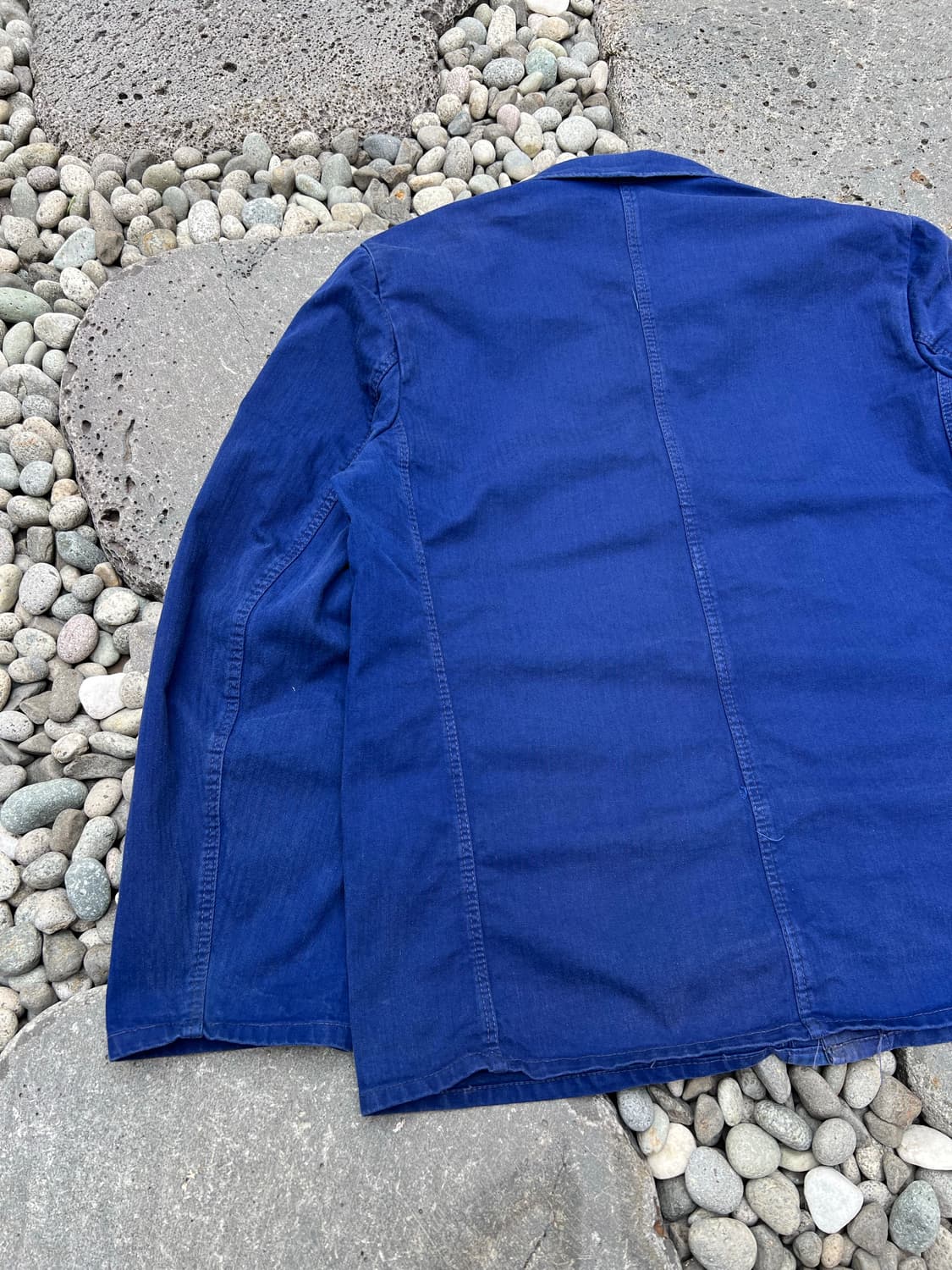 OLD VINTAGE FADED NAVY HBT 헤링본트윌 프렌치워크자켓 상품이미지9