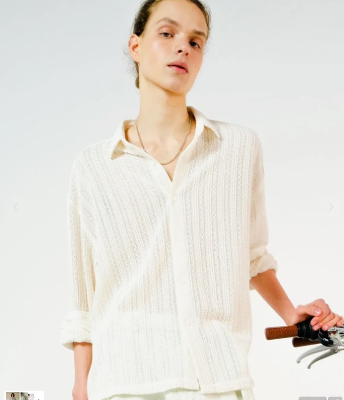 아노블리어 크로셰셔츠 상품이미지1