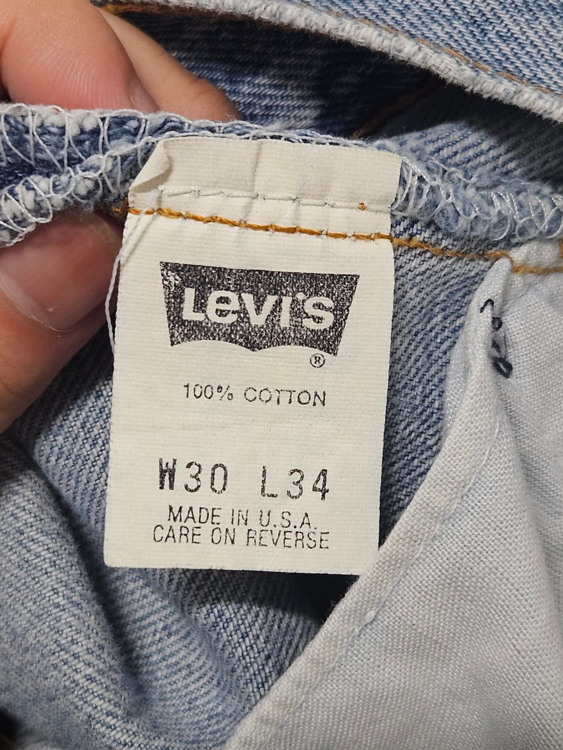 90s USA levi's 501 스트레이트 데님팬츠 30사이즈. 상품이미지7