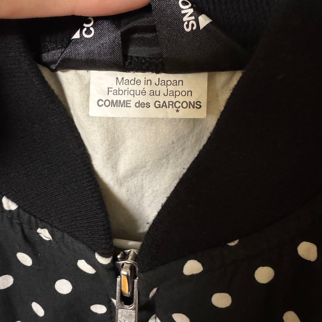 블랙 꼼데가르송 폴카도트 블루종 상품이미지6