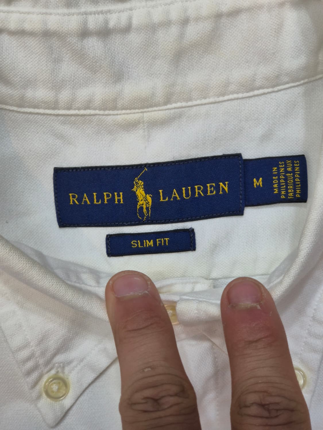 폴로 랄프로렌 흰색 슬림핏 셔츠 M 상품이미지2
