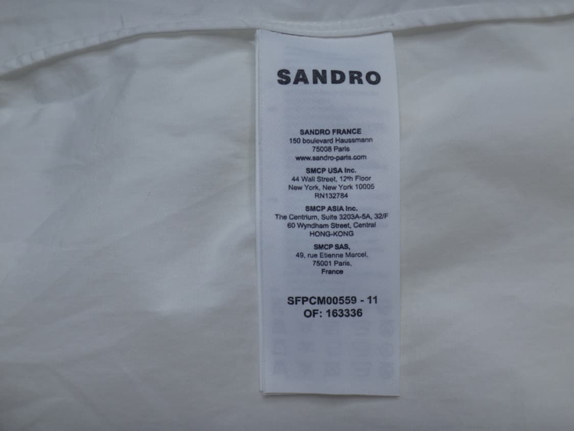 (2size) 산드로 Sandro 코튼 레이스 셔츠 상품이미지8