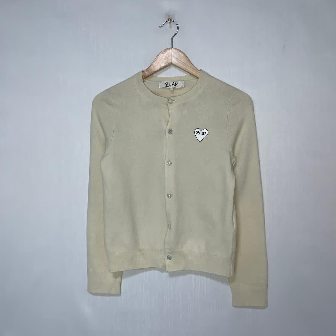 꼼데가르송 플레이 빈티지 니트 가디건 아이보리 여성 L 상품이미지1
