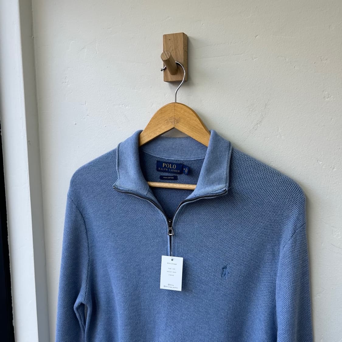 15815 - 폴로 랄프로렌 스카이블루 반집업 니트 (피마 코튼) 상품이미지1