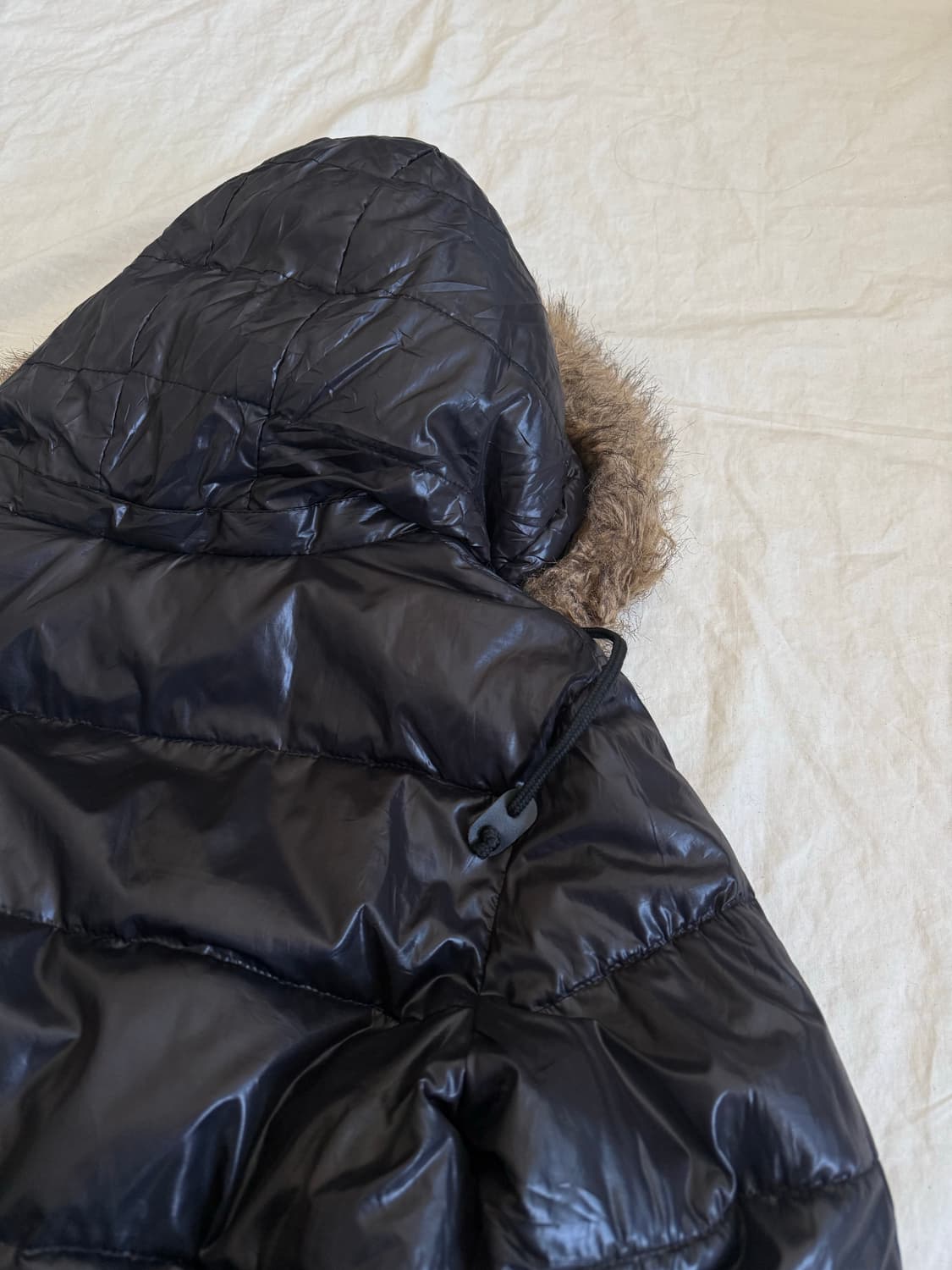 잉그니 블랙 갸루 펑크 y2k 세미크롭 패딩  상품이미지7