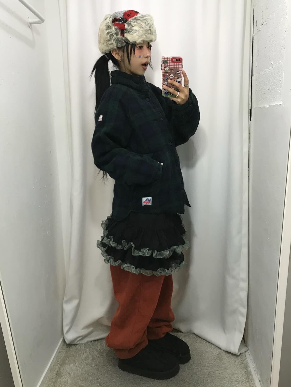 Bape Check Pattern Padded JK 상품이미지3