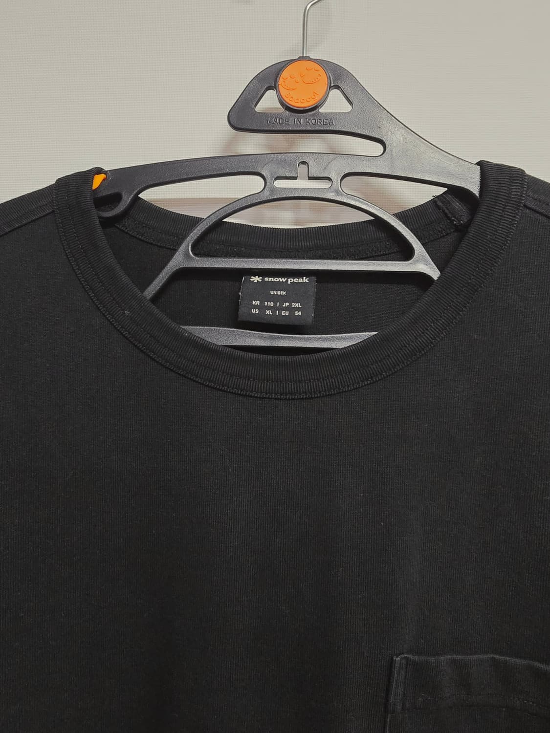 스노우피크 포켓 블랙 긴팔 티셔츠110 상품이미지2