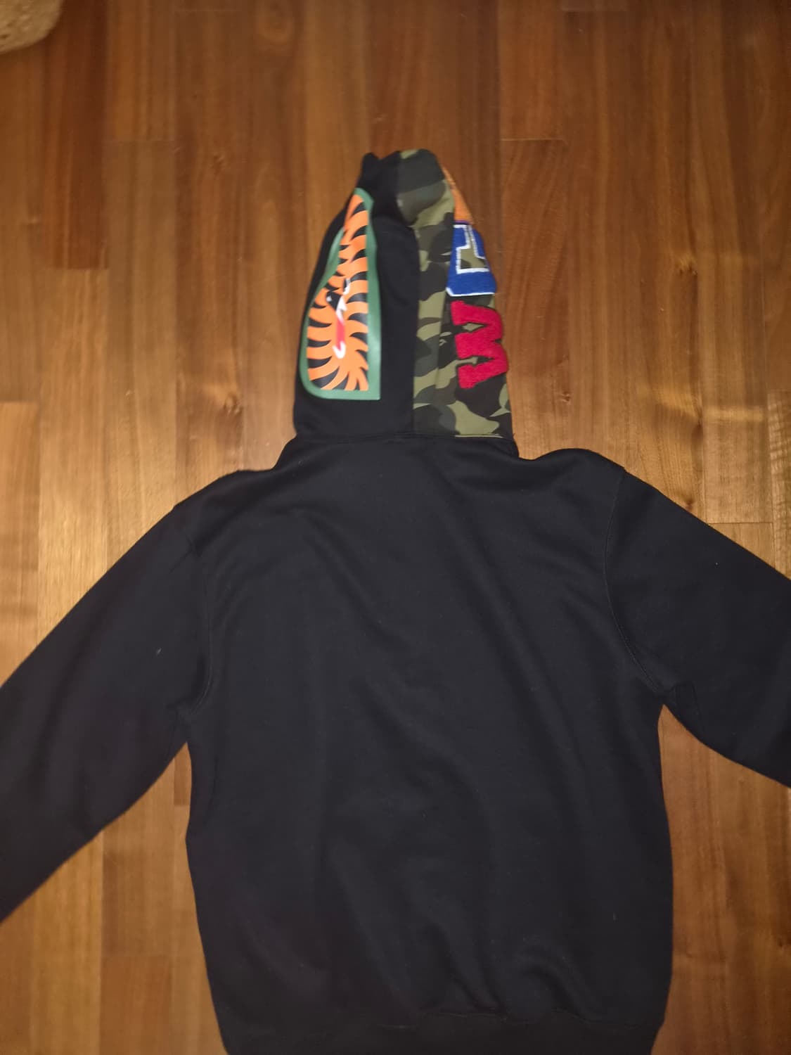 베이프 퍼스트 카모 샤크 풀 집 후드 집업 블랙 3xl 상품이미지2