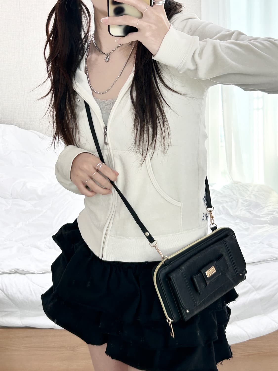 헬로키티 금장 블랙 지갑백 상품이미지3