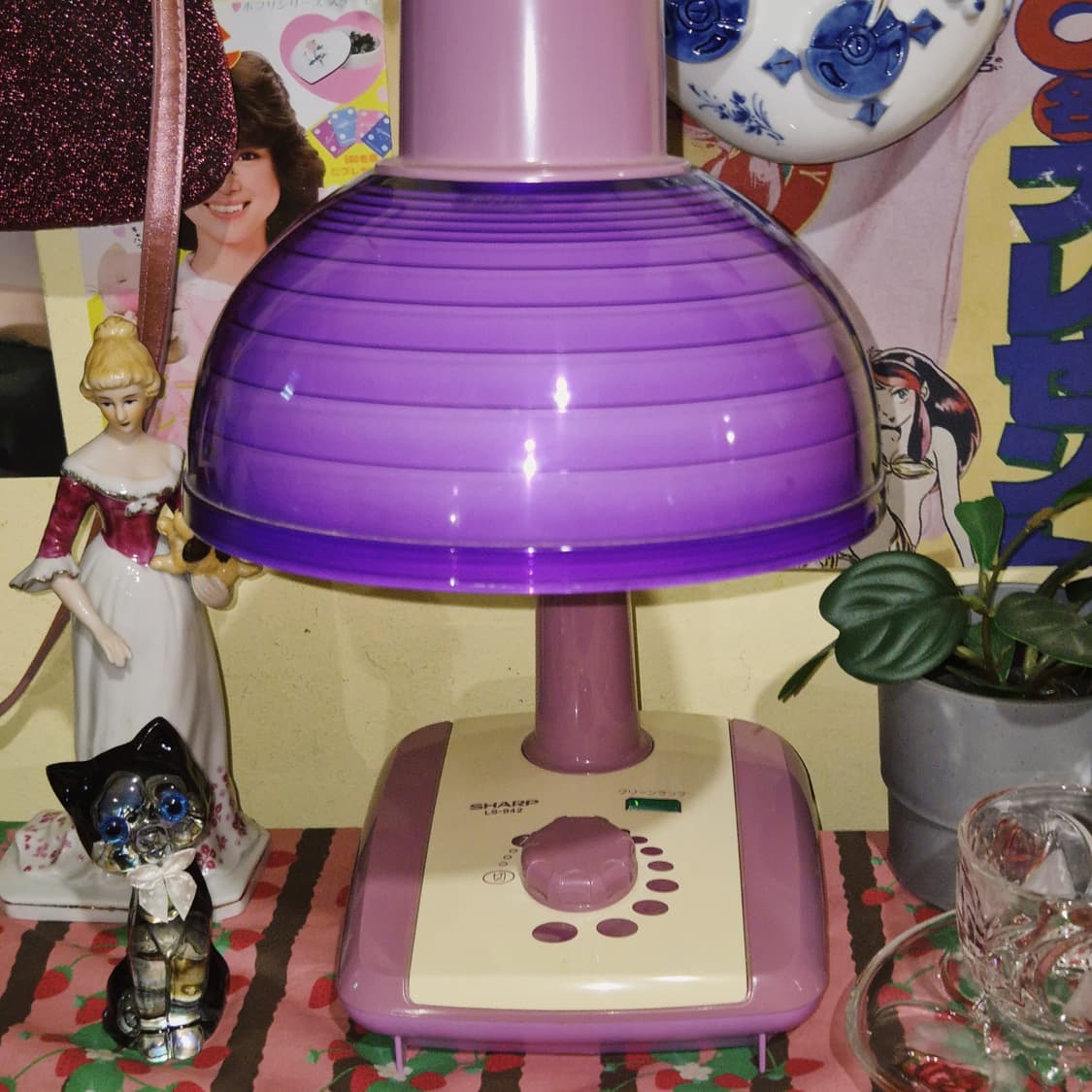 90s 샤프 레트로 퍼플 데스크 조명 상품이미지9