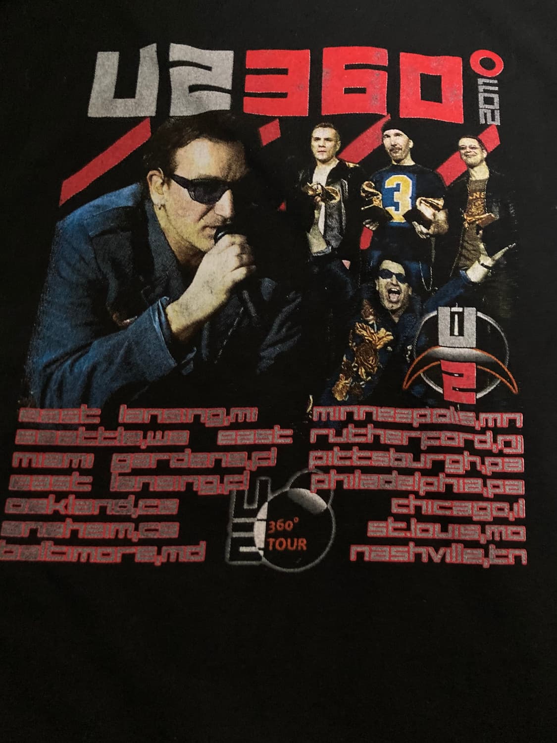 [L] U2 '360°' North American Tour Tee 상품이미지5