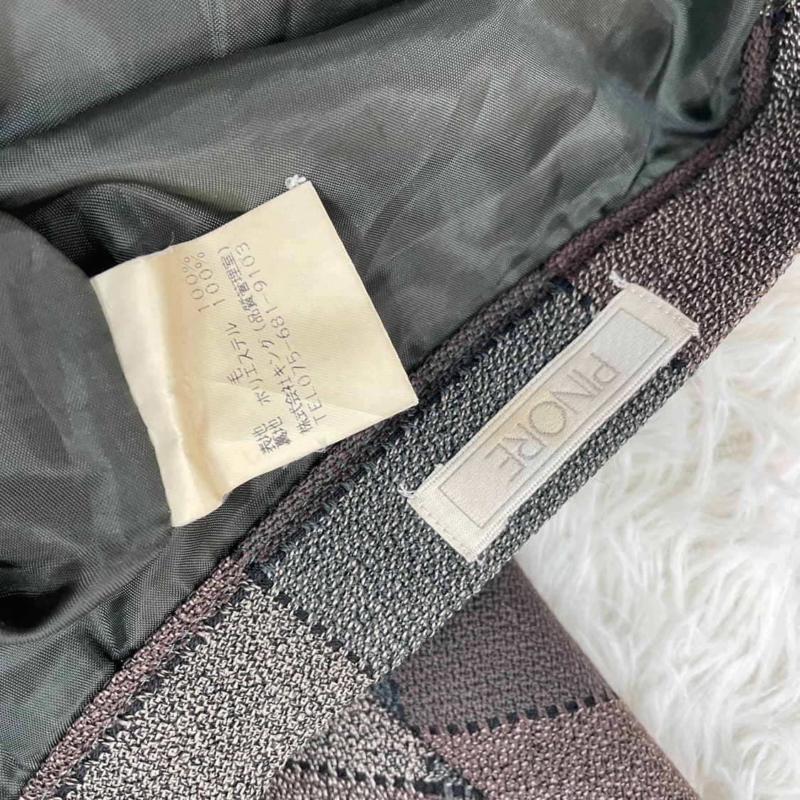 Pinore 울 체크 롱 스커트 상품이미지7