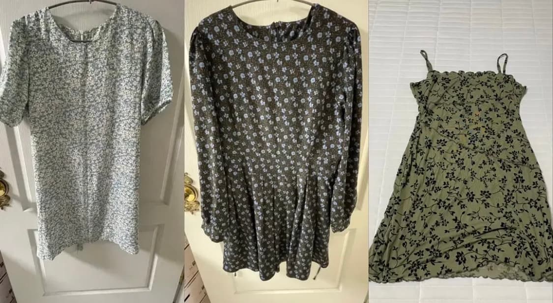 모리걸 갸루 55~77사이즈 원피스 세 벌 일괄판매 상품이미지1