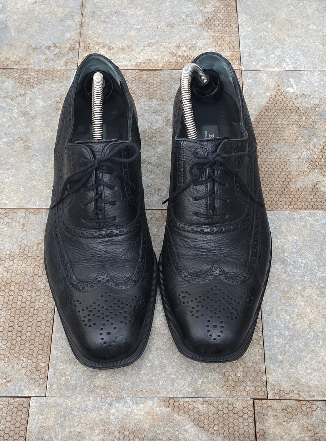 (300)발리 블랙 윙팁 구두 상품이미지1