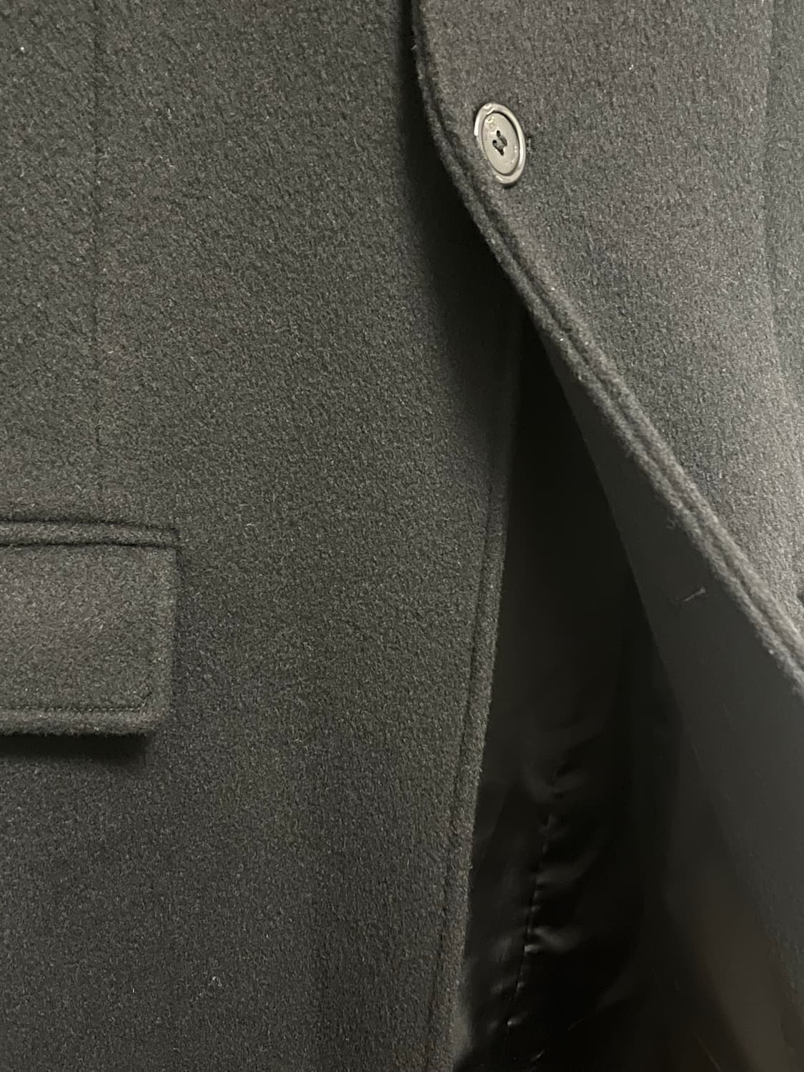 22fw mngu 체스터필드 코트 블랙 상품이미지3