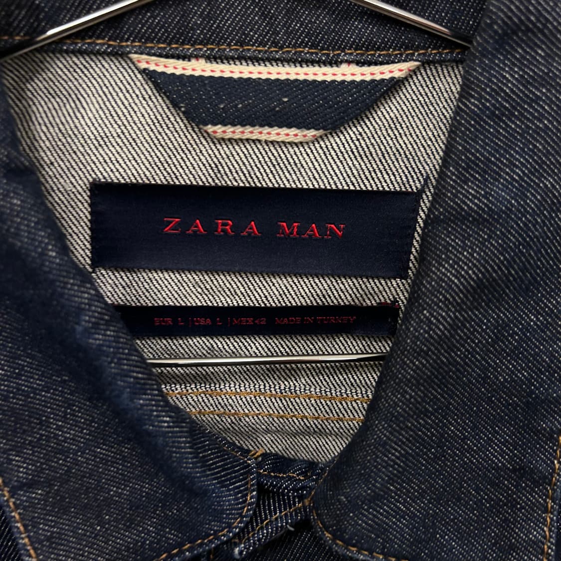 자라 맨즈 포켓 절개 셀비지 데님 트러커자켓 상품이미지3