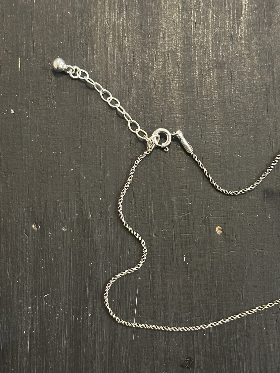 Musta karensilver mix necklace 상품이미지3