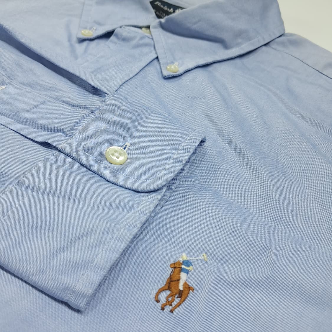 CK081 XL 폴로 90s 홍콩판 클래식 블루 셔츠 남방 상품이미지4