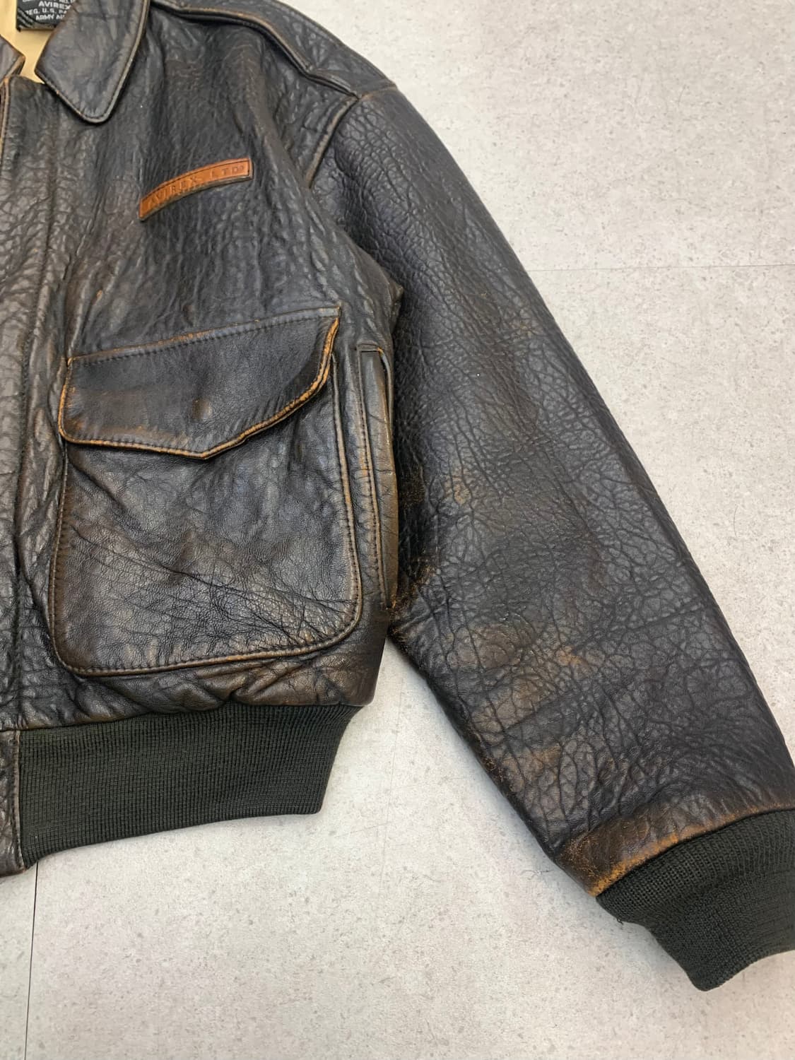 Avirex 아비렉스 A-2 소가죽 자켓 상품이미지3