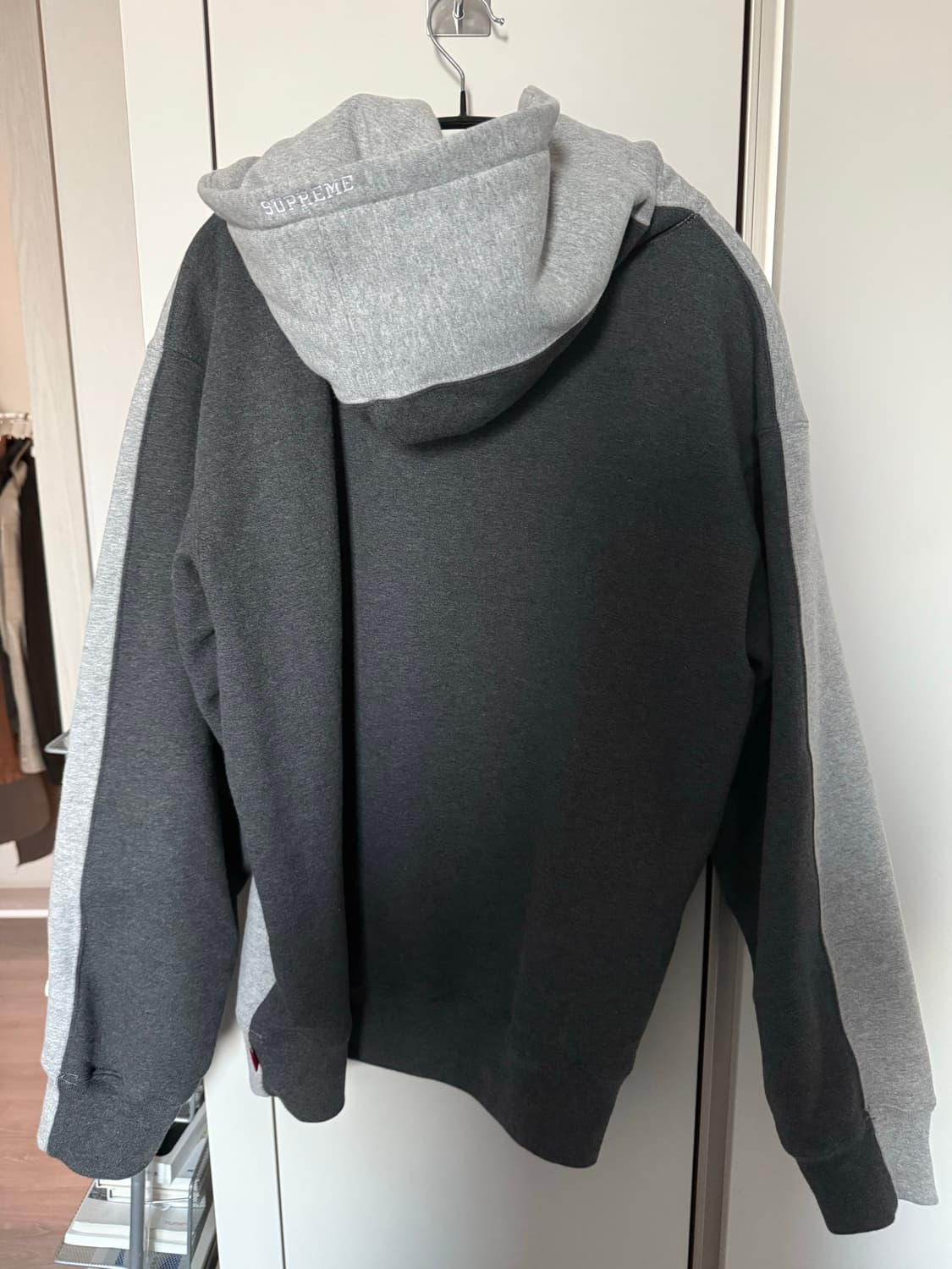 슈프림 s로고 후드 배색 헤더그레이 m 상품이미지3