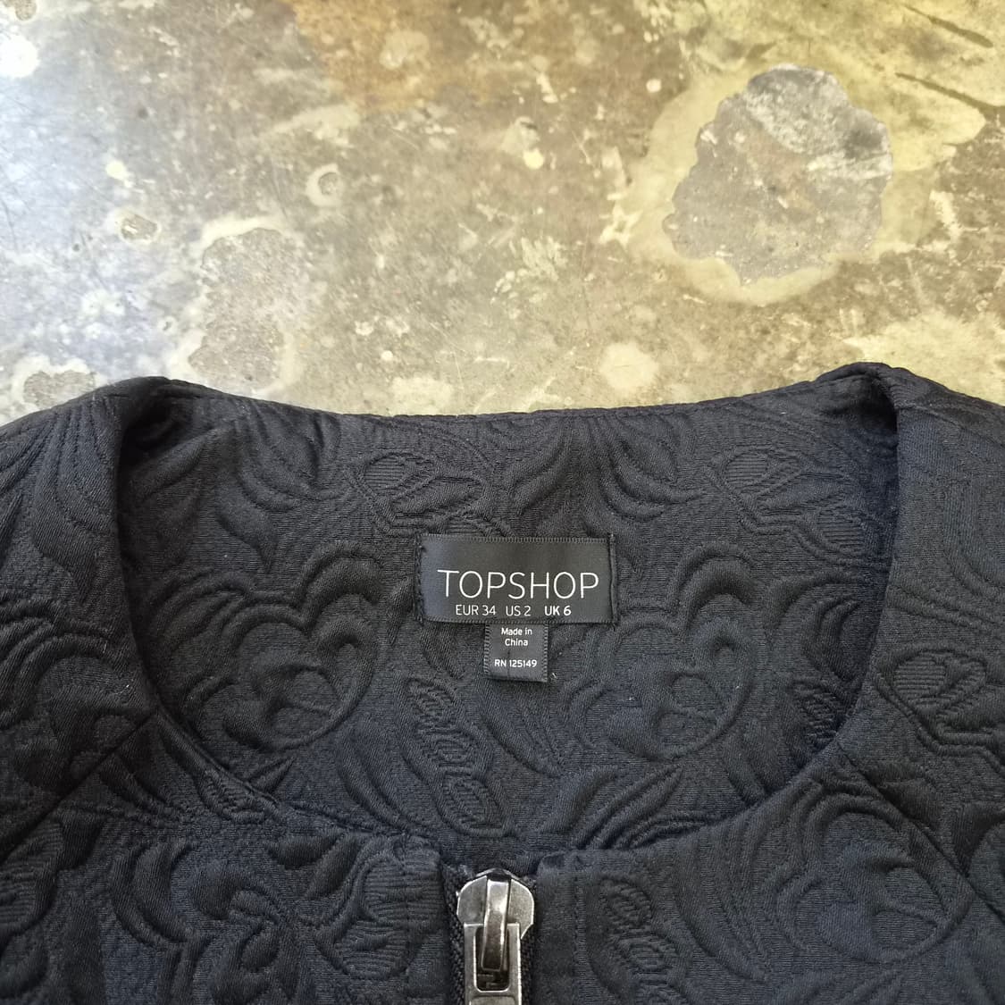 2) 탑샵 자가드 자켓 점퍼 자카드 블루종 상품이미지3